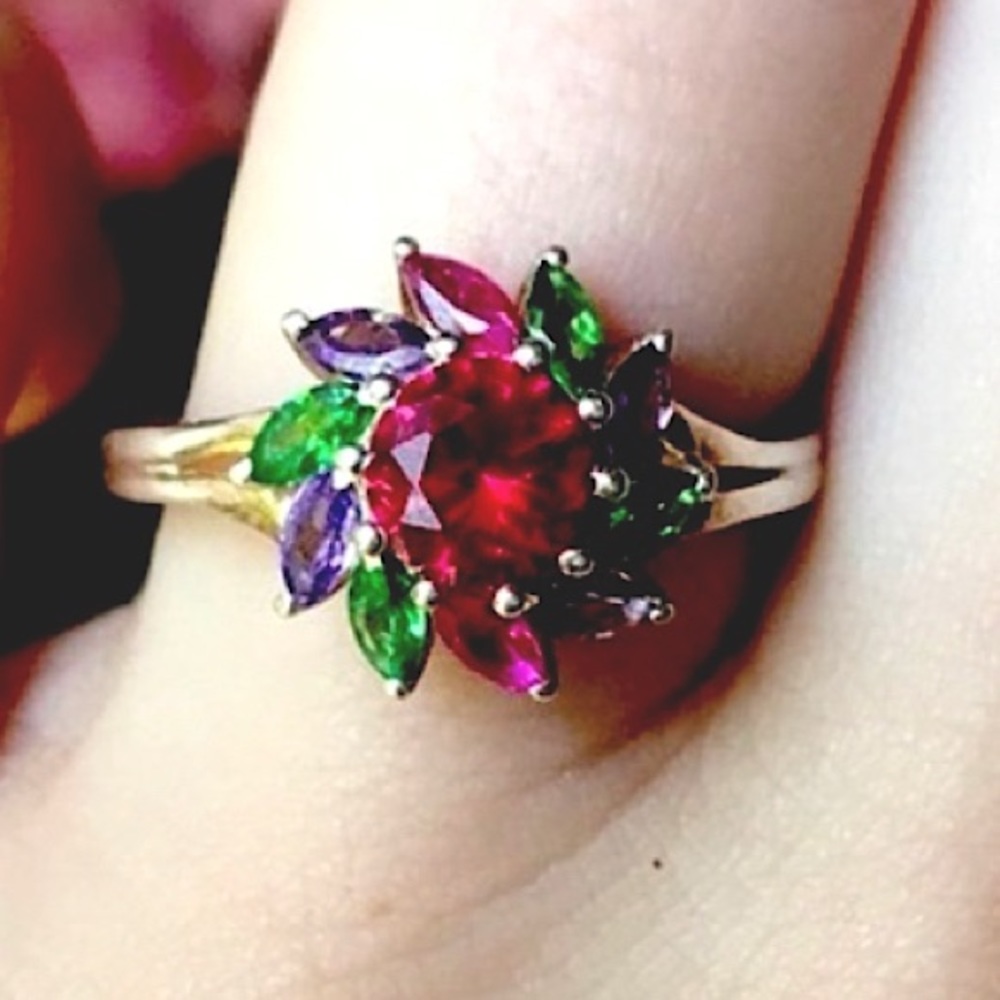 Ruby/ Sterling Ring - image 1